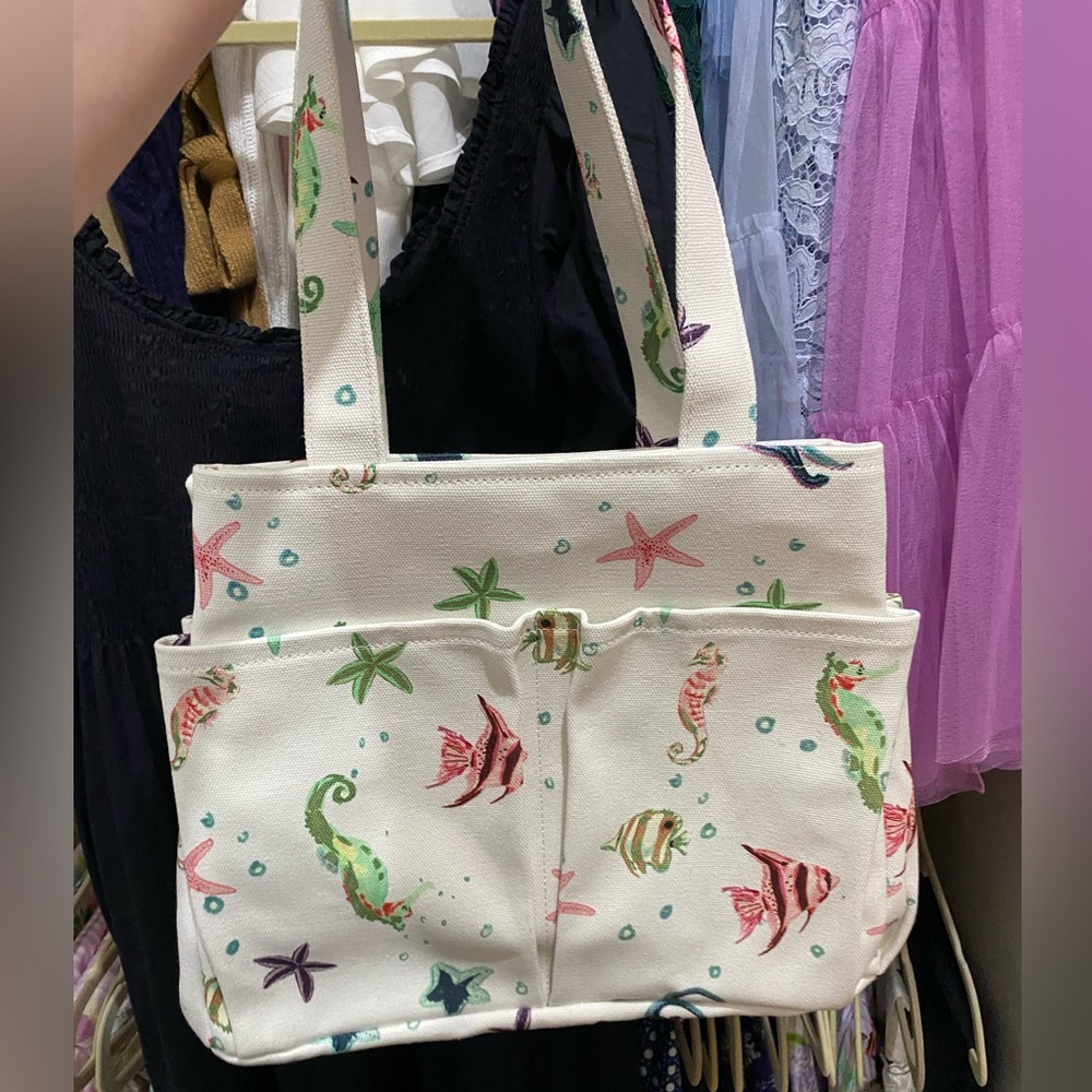 NWT Hill House Home Sea Creatures Market Tote